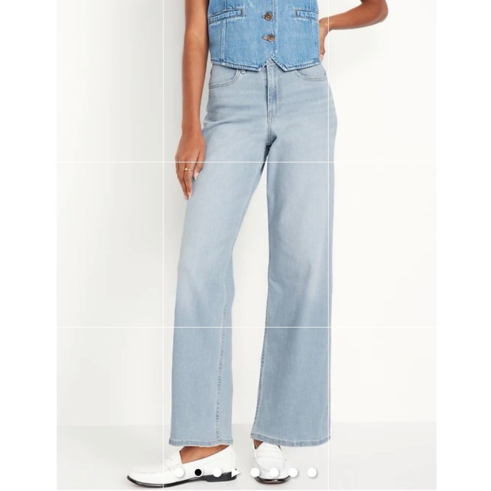 Old Navy Sz 10 High-Waisted Wow Wide-Leg Jeans
